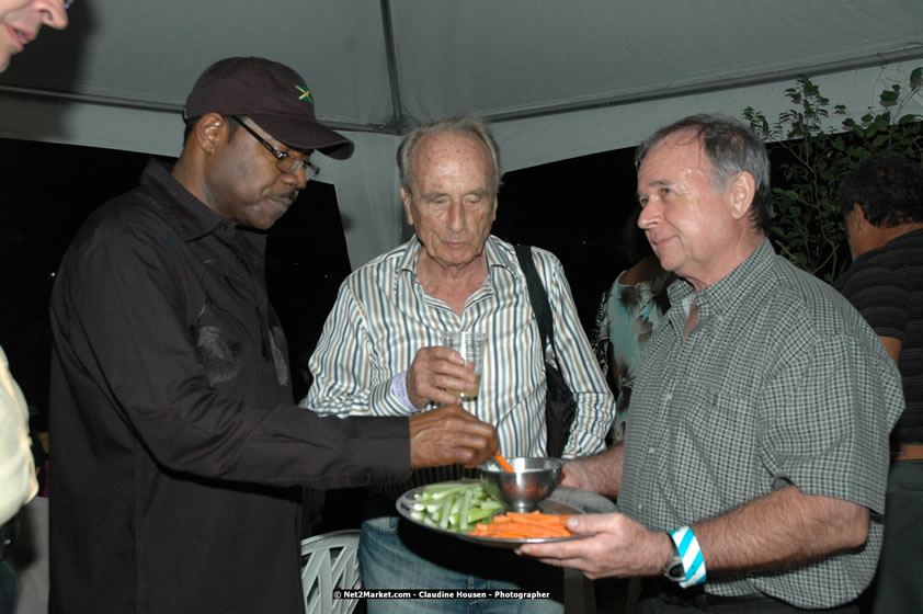 The Hon. Orette Bruce Goldwin, M.P., Prime Minister of Jamaica, Minister of Tourism, Hon. Edmund Bartlett, and Director of Tourism, Basil Smith at the Air Jamaica Jazz and Blues Festival 2008 The Art of Music - Thrusday, January 24, 2008 - Air Jamaica Jazz & Blues 2008 The Art of Music venue at the Aqaueduct on Rose Hall Resort & Counrty Club, Montego Bay, St. James, Jamaica W.I. - Thursday, January 24 - Saturday, January 26, 2008 - Photographs by Net2Market.com - Claudine Housen & Barry J. Hough Sr, Photographers - Negril Travel Guide, Negril Jamaica WI - http://www.negriltravelguide.com - info@negriltravelguide.com...!