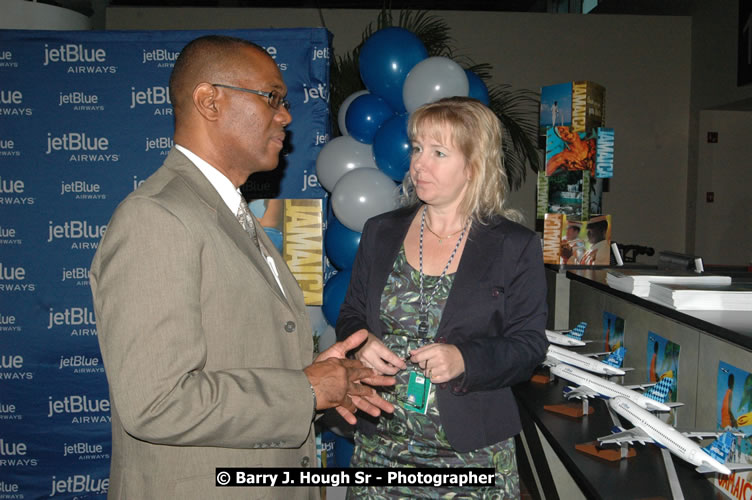 JetBue Airways' Inaugural Air Service between Sangster International Airport, Montego Bay and John F. Kennedy Airport, New York at MBJ Airports Sangster International Airport, Montego Bay, St. James, Jamaica - Thursday, May 21, 2009 - Photographs by Net2Market.com - Barry J. Hough Sr, Photographer/Photojournalist - Negril Travel Guide, Negril Jamaica WI - http://www.negriltravelguide.com - info@negriltravelguide.com...!