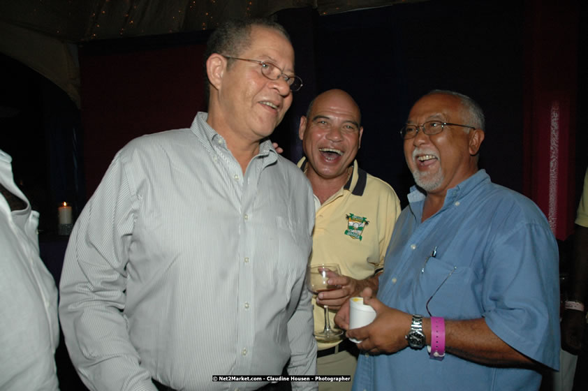 The Hon. Orette Bruce Goldwin, M.P., Prime Minister of Jamaica, Minister of Tourism, Hon. Edmund Bartlett, and Director of Tourism, Basil Smith at the Air Jamaica Jazz and Blues Festival 2008 The Art of Music - Thrusday, January 24, 2008 - Air Jamaica Jazz & Blues 2008 The Art of Music venue at the Aqaueduct on Rose Hall Resort & Counrty Club, Montego Bay, St. James, Jamaica W.I. - Thursday, January 24 - Saturday, January 26, 2008 - Photographs by Net2Market.com - Claudine Housen & Barry J. Hough Sr, Photographers - Negril Travel Guide, Negril Jamaica WI - http://www.negriltravelguide.com - info@negriltravelguide.com...!