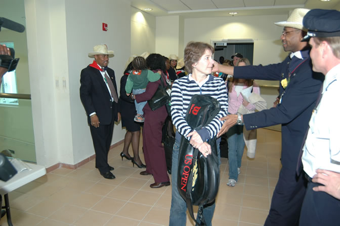 Inaugural Flight - American Airlines - Two New International Routes - Service Between Montego Bay, Jamaica & Dallas/Fort Worth, Texas - Gate 12 - Sangster International Airport, Montego Bay, St. James, Jamaica W.I. - February 3, 2006 - Negril Travel Guide, Negril Jamaica WI - http://www.negriltravelguide.com - info@negriltravelguide.com...!