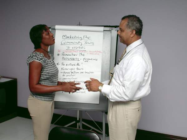 Class Role Playing  - Negril Chamber of Commerce Community Guide Training Programme Photos - Negril Travel Guide, Negril Jamaica WI - http://www.negriltravelguide.com - info@negriltravelguide.com...!