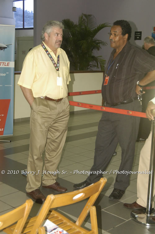 Jamaica Air Shuttle Launch @ MBJ Airports Limited, Wednesday, January 20, 2010, Sangster International Airport, Montego Bay, St. James, Jamaica W.I. - Photographs by Net2Market.com - Barry J. Hough Sr, Photographer/Photojournalist - The Negril Travel Guide - Negril's and Jamaica's Number One Concert Photography Web Site with over 40,000 Jamaican Concert photographs Published -  Negril Travel Guide, Negril Jamaica WI - http://www.negriltravelguide.com - info@negriltravelguide.com...!