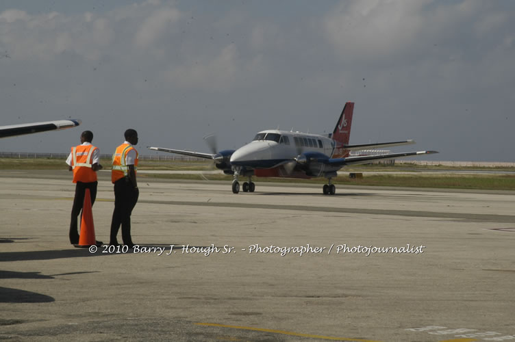 Jamaica Air Shuttle Launch @ MBJ Airports Limited, Wednesday, January 20, 2010, Sangster International Airport, Montego Bay, St. James, Jamaica W.I. - Photographs by Net2Market.com - Barry J. Hough Sr, Photographer/Photojournalist - The Negril Travel Guide - Negril's and Jamaica's Number One Concert Photography Web Site with over 40,000 Jamaican Concert photographs Published -  Negril Travel Guide, Negril Jamaica WI - http://www.negriltravelguide.com - info@negriltravelguide.com...!