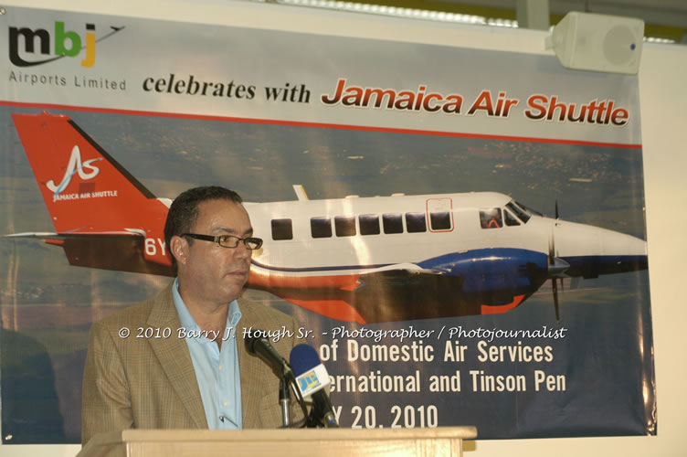 Jamaica Air Shuttle Launch @ MBJ Airports Limited, Wednesday, January 20, 2010, Sangster International Airport, Montego Bay, St. James, Jamaica W.I. - Photographs by Net2Market.com - Barry J. Hough Sr, Photographer/Photojournalist - The Negril Travel Guide - Negril's and Jamaica's Number One Concert Photography Web Site with over 40,000 Jamaican Concert photographs Published -  Negril Travel Guide, Negril Jamaica WI - http://www.negriltravelguide.com - info@negriltravelguide.com...!