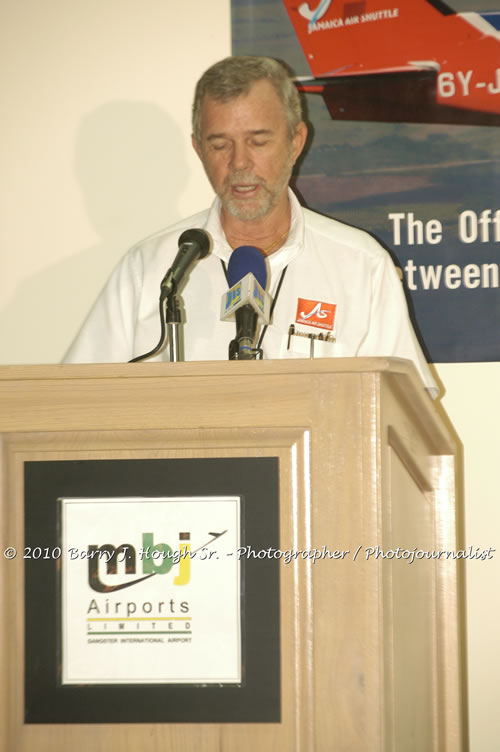 Jamaica Air Shuttle Launch @ MBJ Airports Limited, Wednesday, January 20, 2010, Sangster International Airport, Montego Bay, St. James, Jamaica W.I. - Photographs by Net2Market.com - Barry J. Hough Sr, Photographer/Photojournalist - The Negril Travel Guide - Negril's and Jamaica's Number One Concert Photography Web Site with over 40,000 Jamaican Concert photographs Published -  Negril Travel Guide, Negril Jamaica WI - http://www.negriltravelguide.com - info@negriltravelguide.com...!