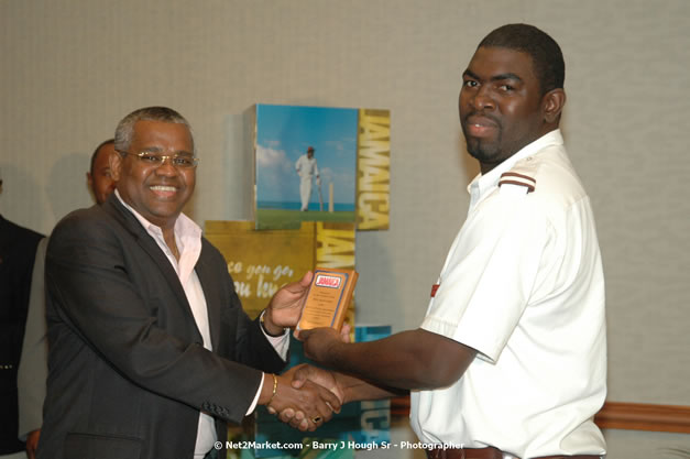 Red Cap Porters Awards - Minister of Tourism, Hon. Edmund Bartlett - Director of Tourism, Basil Smith - Friday, December 14, 2007 - Holiday Inn Sunspree, Montego Bay, Jamaica W.I. - Photographs by Net2Market.com - Barry J. Hough Sr, Photographer - Negril Travel Guide, Negril Jamaica WI - http://www.negriltravelguide.com - info@negriltravelguide.com...!