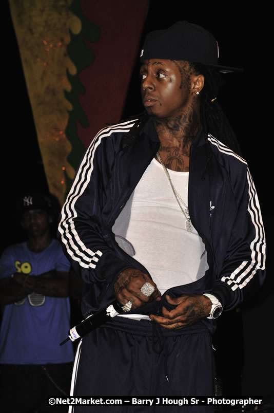 Lil Wayne @ Reggae Sumfest 2008 International Night 2, Catherine Hall, Montego Bay - Saturday, July 19, 2008 - Reggae Sumfest 2008 July 13 - July 19, 2008 - Photographs by Net2Market.com - Barry J. Hough Sr. Photojournalist/Photograper - Photographs taken with a Nikon D300 - Negril Travel Guide, Negril Jamaica WI - http://www.negriltravelguide.com - info@negriltravelguide.com...!