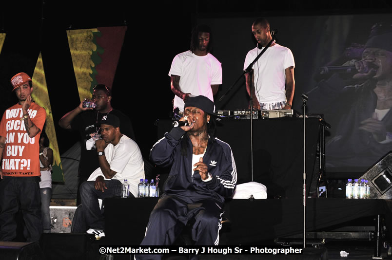 Lil Wayne @ Reggae Sumfest 2008 International Night 2, Catherine Hall, Montego Bay - Saturday, July 19, 2008 - Reggae Sumfest 2008 July 13 - July 19, 2008 - Photographs by Net2Market.com - Barry J. Hough Sr. Photojournalist/Photograper - Photographs taken with a Nikon D300 - Negril Travel Guide, Negril Jamaica WI - http://www.negriltravelguide.com - info@negriltravelguide.com...!