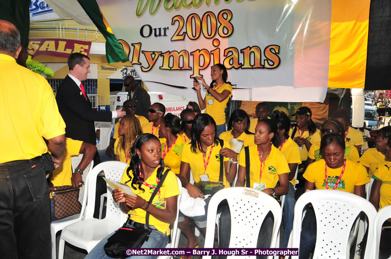 The City of Montego Bay Welcomes Our 2008 Olympians - Western Motorcade - Civic Ceremony - A Salute To Our Beijing Heros - Sam Sharpe Square, Montego Bay, Jamaica - Tuesday, October 7, 2008 - Photographs by Net2Market.com - Barry J. Hough Sr. Photojournalist/Photograper - Photographs taken with a Nikon D300 - Negril Travel Guide, Negril Jamaica WI - http://www.negriltravelguide.com - info@negriltravelguide.com...!