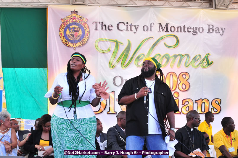 The City of Montego Bay Welcomes Our 2008 Olympians - Western Motorcade - Civic Ceremony - A Salute To Our Beijing Heros - Sam Sharpe Square, Montego Bay, Jamaica - Tuesday, October 7, 2008 - Photographs by Net2Market.com - Barry J. Hough Sr. Photojournalist/Photograper - Photographs taken with a Nikon D300 - Negril Travel Guide, Negril Jamaica WI - http://www.negriltravelguide.com - info@negriltravelguide.com...!